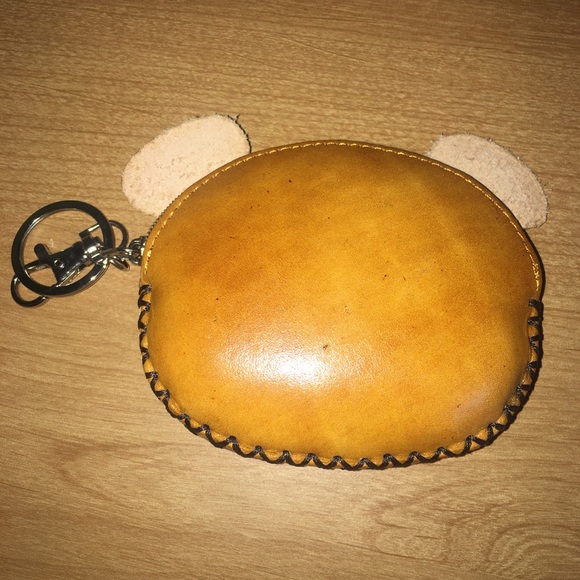 Handmade Genuine Leather Mouse Coin Pouch - Picture 2 of 7